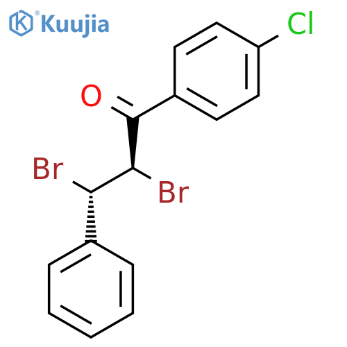 1-Propanone, 2,3-dibromo-1-(4-chlorophenyl)-3-phenyl-, (2R,3S)-rel- structure
