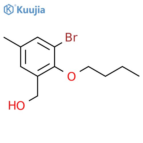 (3-Bromo-2-butoxy-5-methylphenyl)methanol structure
