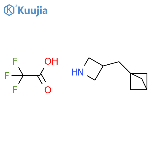 3-({bicyclo1.1.1pentan-1-yl}methyl)azetidine, trifluoroacetic acid structure