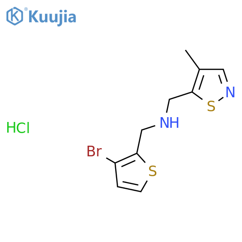 (3-bromothiophen-2-yl)methyl(4-methyl-1,2-thiazol-5-yl)methylamine hydrochloride structure