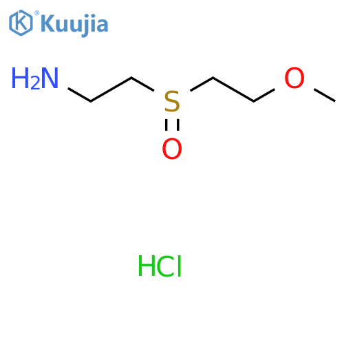1-(2-aminoethanesulfinyl)-2-methoxyethane hydrochloride structure
