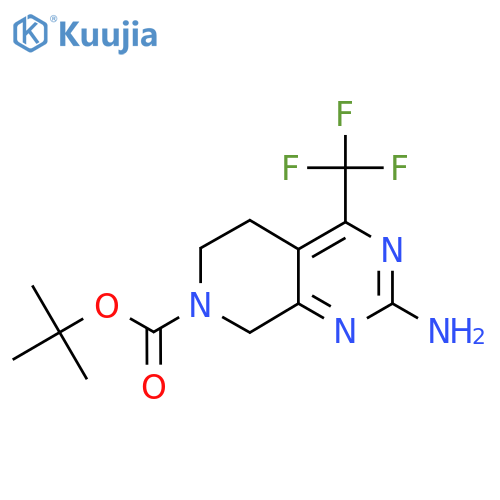 Tert-butyl 2-amino-4-(trifluoromethyl)-6,8-dihydro-5H-pyrido[3,4-d]pyrimidine-7-carboxylate structure
