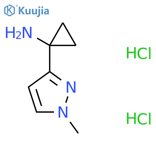 1-(1-methyl-1H-pyrazol-3-yl)cyclopropan-1-amine dihydrochloride structure