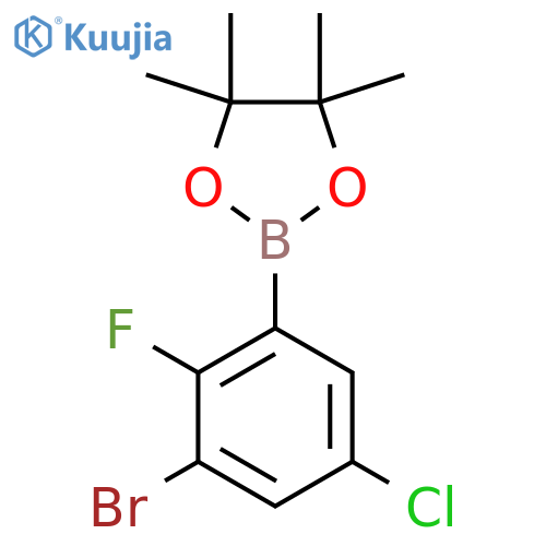 2-(3-Bromo-5-chloro-2-fluoro-phenyl)-4,4,5,5-tetramethyl-1,3,2-dioxaborolane structure
