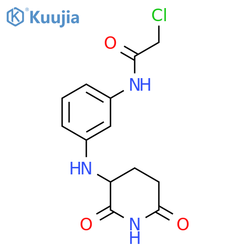 2-chloro-N-{3-(2,6-dioxopiperidin-3-yl)aminophenyl}acetamide structure