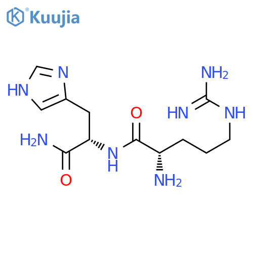 H-Arg-His-NH2 acetate salt structure