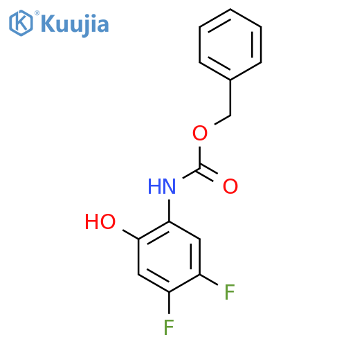 benzyl N-(4,5-difluoro-2-hydroxyphenyl)carbamate structure
