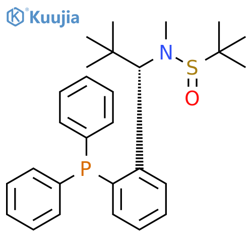[S(R)]-N-((1S)-1-(2-(Diphenylphosphino)phenyl)-2，2-dimethylpropyl)-N，2-dimethyl-2-propanesulfinamide structure