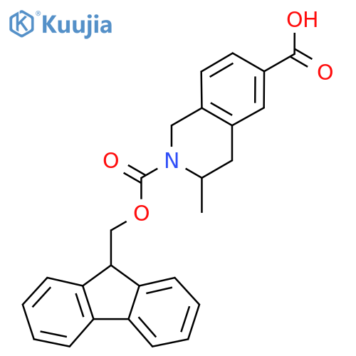 2-(9H-Fluoren-9-ylmethoxycarbonyl)-3-methyl-3,4-dihydro-1H-isoquinoline-6-carboxylic acid structure