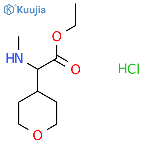 Ethyl 2-(methylamino)-2-(oxan-4-yl)acetate hydrochloride structure