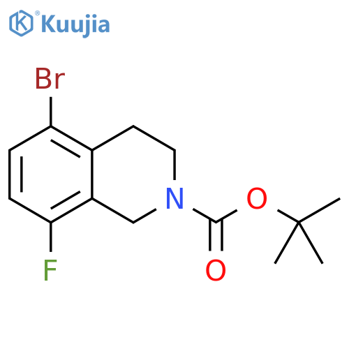 tert-butyl 5-bromo-8-fluoro-1,2,3,4-tetrahydroisoquinoline-2-carboxylate structure