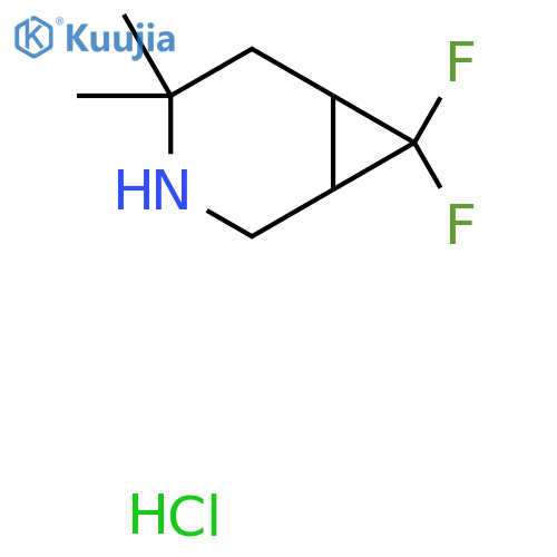 7,7-difluoro-4,4-dimethyl-3-azabicyclo4.1.0heptane hydrochloride structure