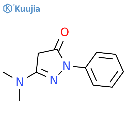 3H-Pyrazol-3-one, 5-(dimethylamino)-2,4-dihydro-2-phenyl- structure