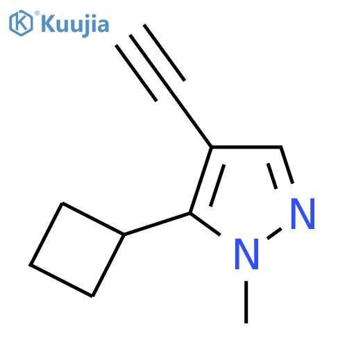5-cyclobutyl-4-ethynyl-1-methyl-1H-pyrazole structure