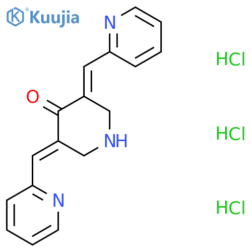 3,5-bis(pyridin-2-yl)methylidenepiperidin-4-one trihydrochloride structure