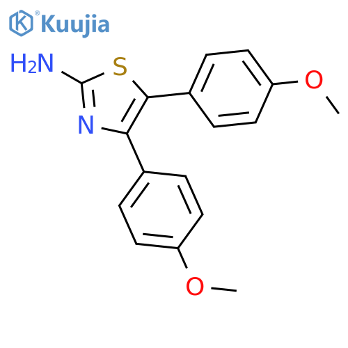 4,5-BIS-(4-METHOXY-PHENYL)-THIAZOL-2-YLAMINE structure
