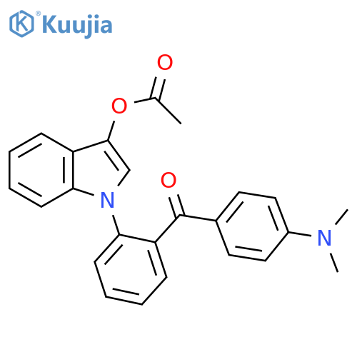 Methanone, [2-[3-(acetyloxy)-1H-indol-1-yl]phenyl][4-(dimethylamino)phenyl]- structure