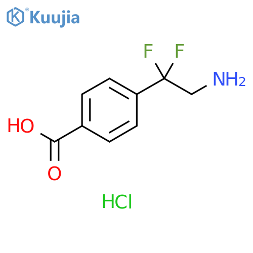 4-(2-amino-1,1-difluoroethyl)benzoic acid hydrochloride structure