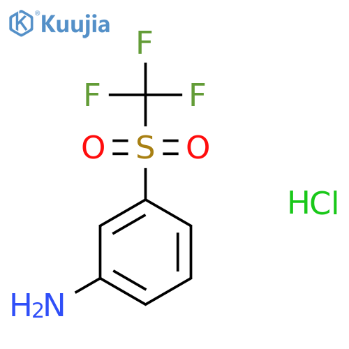 3-trifluoromethanesulfonylaniline hydrochloride structure