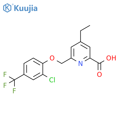 2-Pyridinecarboxylic acid, 6-[[2-chloro-4-(trifluoromethyl)phenoxy]methyl]-4-ethyl- structure