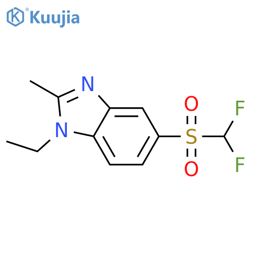 5-Difluoromethanesulfonyl-1-ethyl-2-methyl-1H-1,3-benzodiazole structure