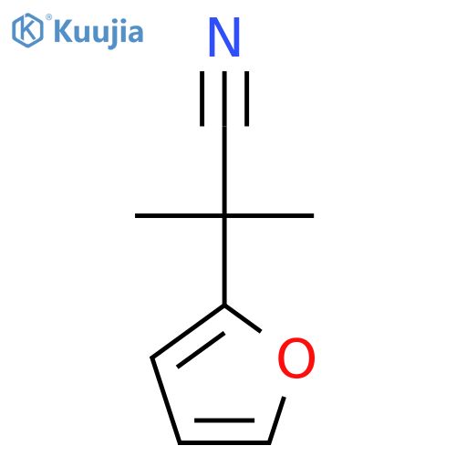 2-(furan-2-yl)-2-methylpropanenitrile structure