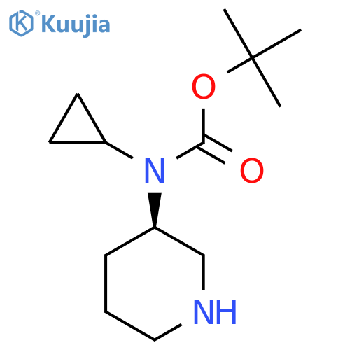 tert-butyl N-cyclopropyl-N-[(3R)-piperidin-3-yl]carbamate structure