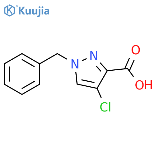 1-benzyl-4-chloro-1H-pyrazole-3-carboxylic acid structure