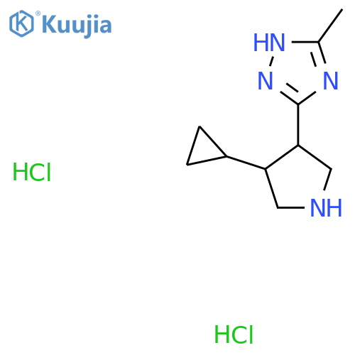 5-(4-cyclopropylpyrrolidin-3-yl)-3-methyl-1H-1,2,4-triazole dihydrochloride structure