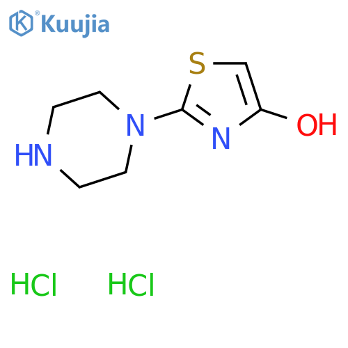 2-(piperazin-1-yl)-1,3-thiazol-4-ol dihydrochloride structure
