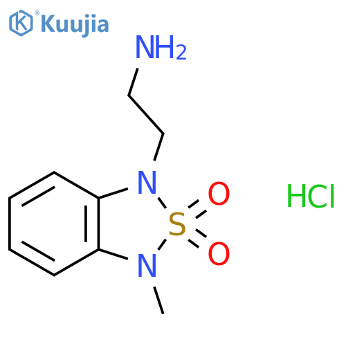 1-(2-aminoethyl)-3-methyl-1,3-dihydro-2lambda6,1,3-benzothiadiazole-2,2-dione hydrochloride structure