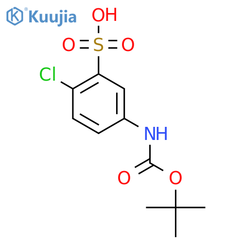 5-{(tert-butoxy)carbonylamino}-2-chlorobenzene-1-sulfonic acid structure
