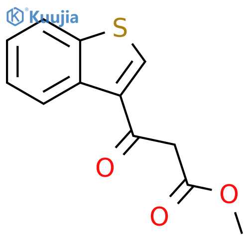 methyl 3-(1-benzothiophen-3-yl)-3-oxopropanoate structure