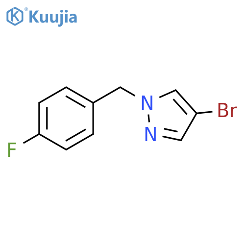 4-bromo-1-[(4-fluorophenyl)methyl]-1H-pyrazole structure