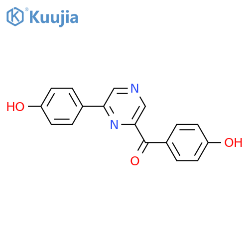 Methanone, (4-hydroxyphenyl)[6-(4-hydroxyphenyl)pyrazinyl]- structure