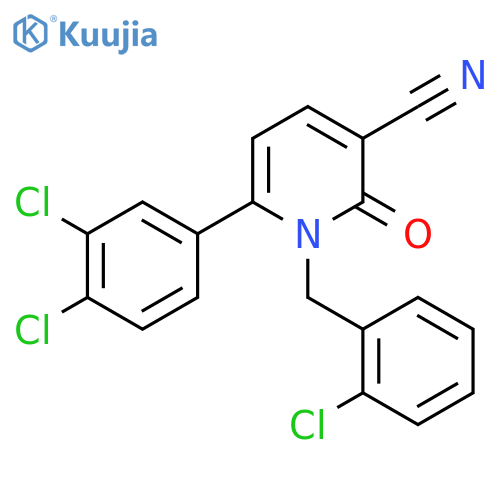 1-(2-CHLOROBENZYL)-6-(3,4-DICHLOROPHENYL)-2-OXO-1,2-DIHYDRO-3-PYRIDINECARBONITRILE structure