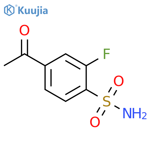 4-acetyl-2-fluorobenzene-1-sulfonamide structure