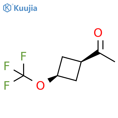cis-1-[3-(trifluoromethoxy)cyclobutyl]ethanone structure