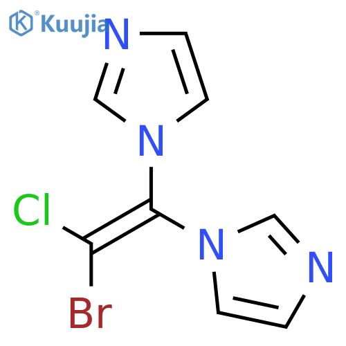 1H-Imidazole, 1,1'-(bromochloroethenylidene)bis- structure