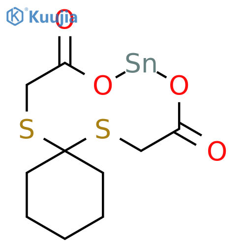10,12-Dioxa-7,15-dithia-11-stannaspiro[5.9]pentadecane-9,13-dione structure