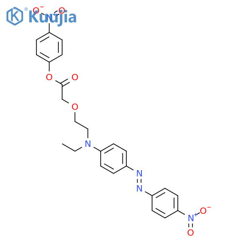 (2-{Ethyl-4-(4-nitro-phenylazo)-phenyl-amino}-ethoxy)-acetic acid-4-nitro-phenyl ester structure