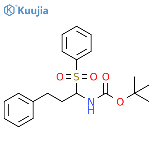 Carbamic acid, N-[3-phenyl-1-(phenylsulfonyl)propyl]-, 1,1-dimethylethyl ester structure
