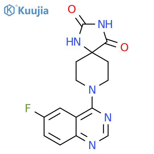 8-(6-fluoroquinazolin-4-yl)-1,3,8-triazaspiro[4.5]decane-2,4-dione structure