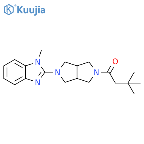 3,3-dimethyl-1-[5-(1-methyl-1H-1,3-benzodiazol-2-yl)-octahydropyrrolo[3,4-c]pyrrol-2-yl]butan-1-one structure
