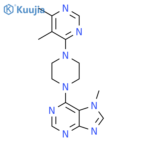 6-[4-(5,6-dimethylpyrimidin-4-yl)piperazin-1-yl]-7-methyl-7H-purine structure