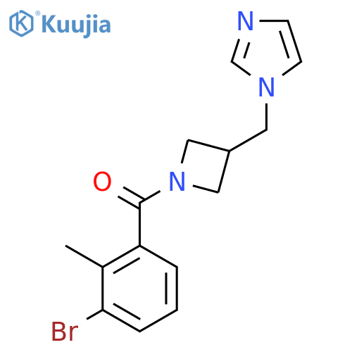 1-{[1-(3-bromo-2-methylbenzoyl)azetidin-3-yl]methyl}-1H-imidazole structure