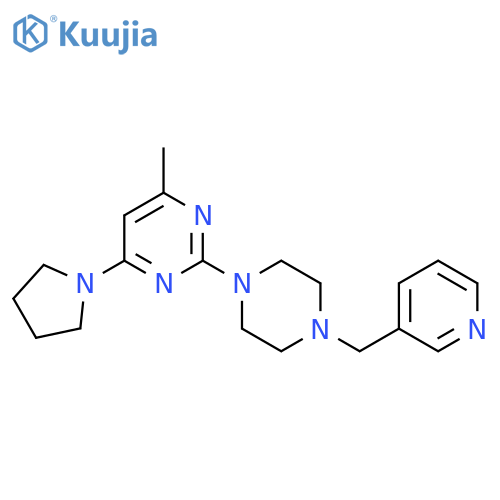 4-Methyl-2-{4-[(pyridin-3-yl)methyl]piperazin-1-yl}-6-(pyrrolidin-1-yl)pyrimidine structure