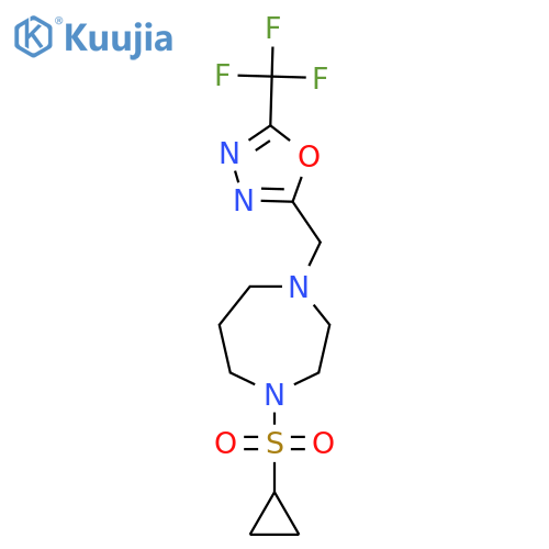 1-(Cyclopropanesulfonyl)-4-{[5-(trifluoromethyl)-1,3,4-oxadiazol-2-yl]methyl}-1,4-diazepane structure