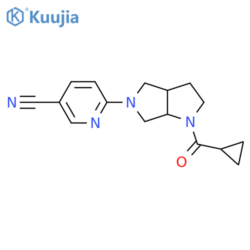 6-{1-Cyclopropanecarbonyl-octahydropyrrolo[3,4-b]pyrrol-5-yl}pyridine-3-carbonitrile structure