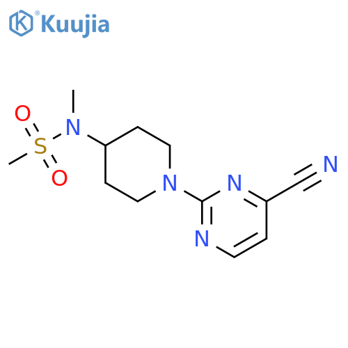 N-[1-(4-cyanopyrimidin-2-yl)piperidin-4-yl]-N-methylmethanesulfonamide structure